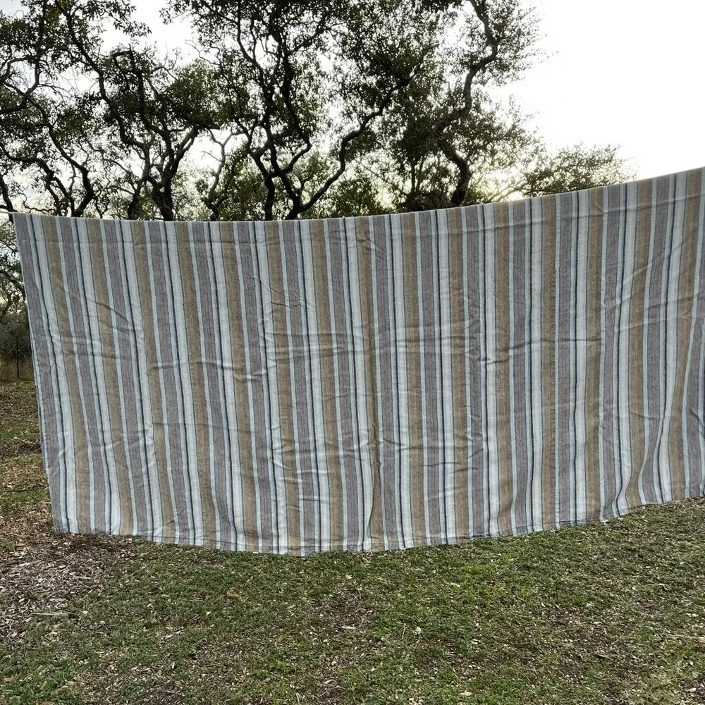 Pine Cone Hill 100% Linen Stripe Duvet Cover 96x84 in. (Queen/Oversized Queen) - Picture 7 of 7